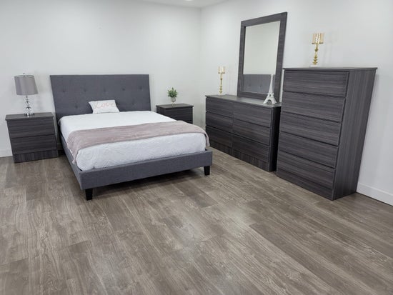 Promo 6-piece Bedroom Set without Handles- Dark Grey Charcoal
