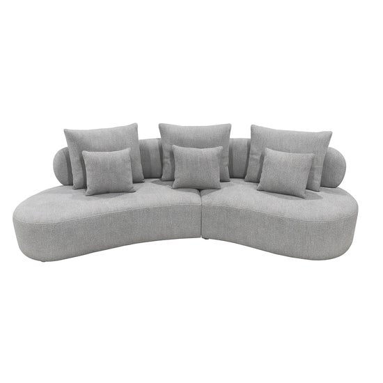 Grace Curved Sectional Sofa- Grey
