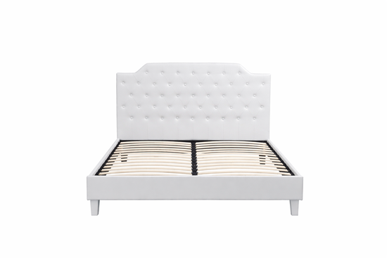 Classic Button Tufted Upholstered Platform Bed – Model SS8624