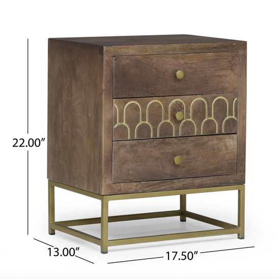Mid-Century Wooden Accent Table/Nightstand with Drawer