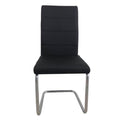 Modern Chrome Cantilever Dining Chairs 2059- Set Of 2