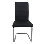 Modern Chrome Cantilever Dining Chairs 2059- Set Of 2