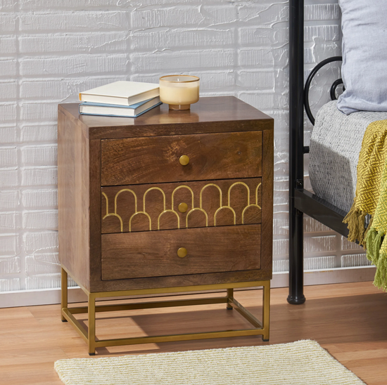 Mid-Century Wooden Accent Table/Nightstand with Drawer