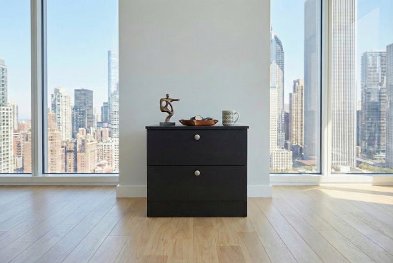 Milano Nightstand – Matte Black