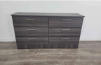 Rio Modern Bedroom Set 6pc – Gray w/ Chrome Handles