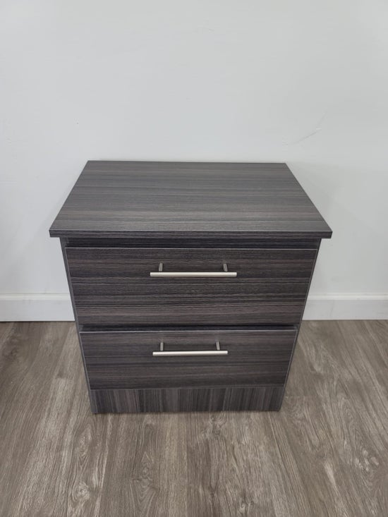 Rio Nightstand with Handles- Dark Grey Charcoal