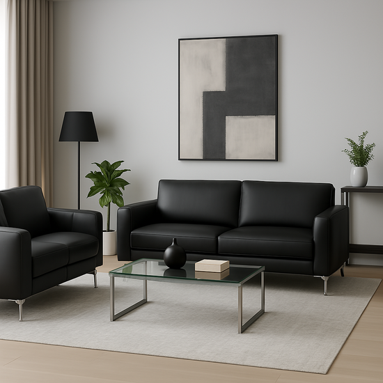 Noruega Sofa Set- Black