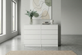 Tokyo Modern 8-Drawer Double Dresser- White