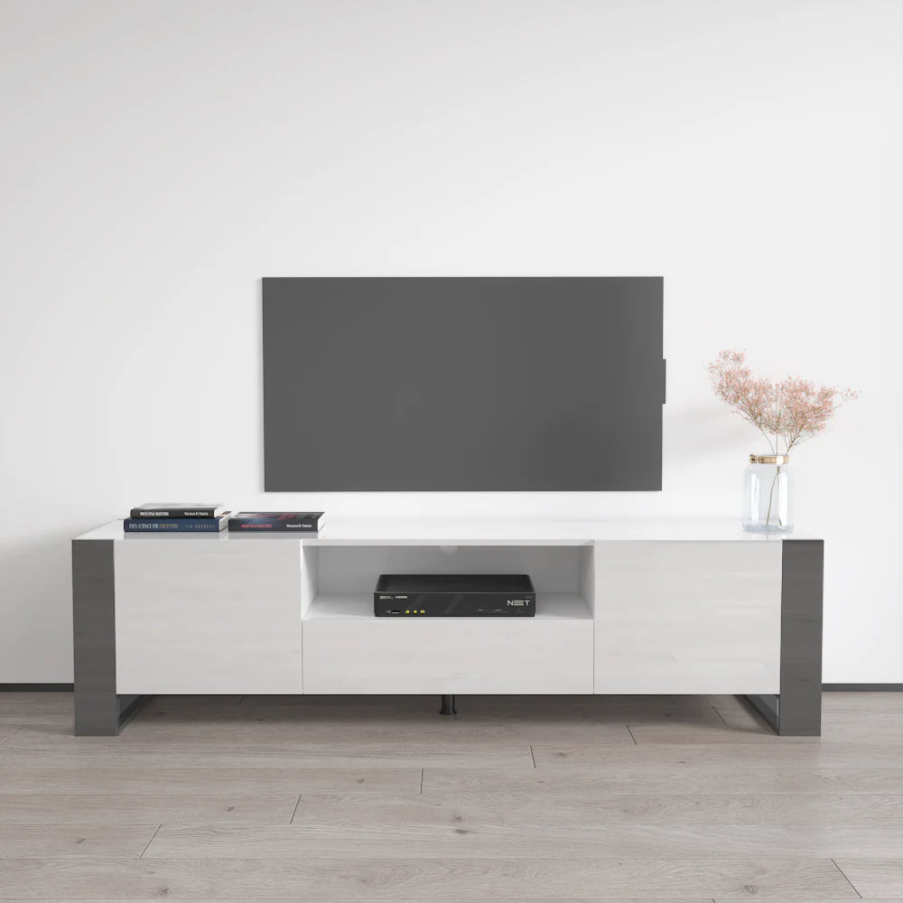 Vesta TV Stand White – Grey