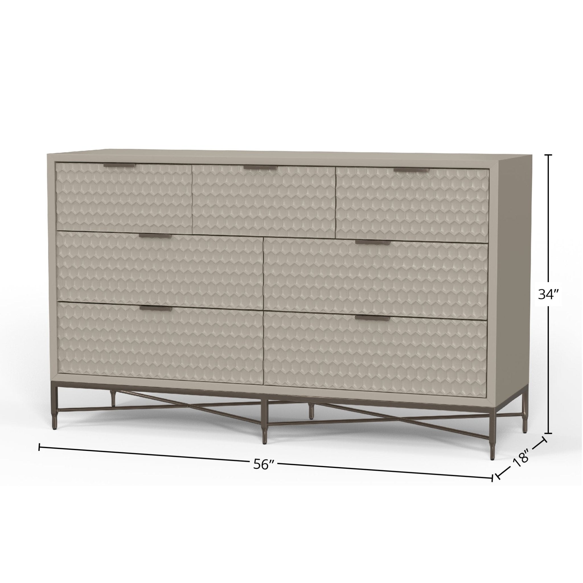 White Pearl 7-Drawer Dresser