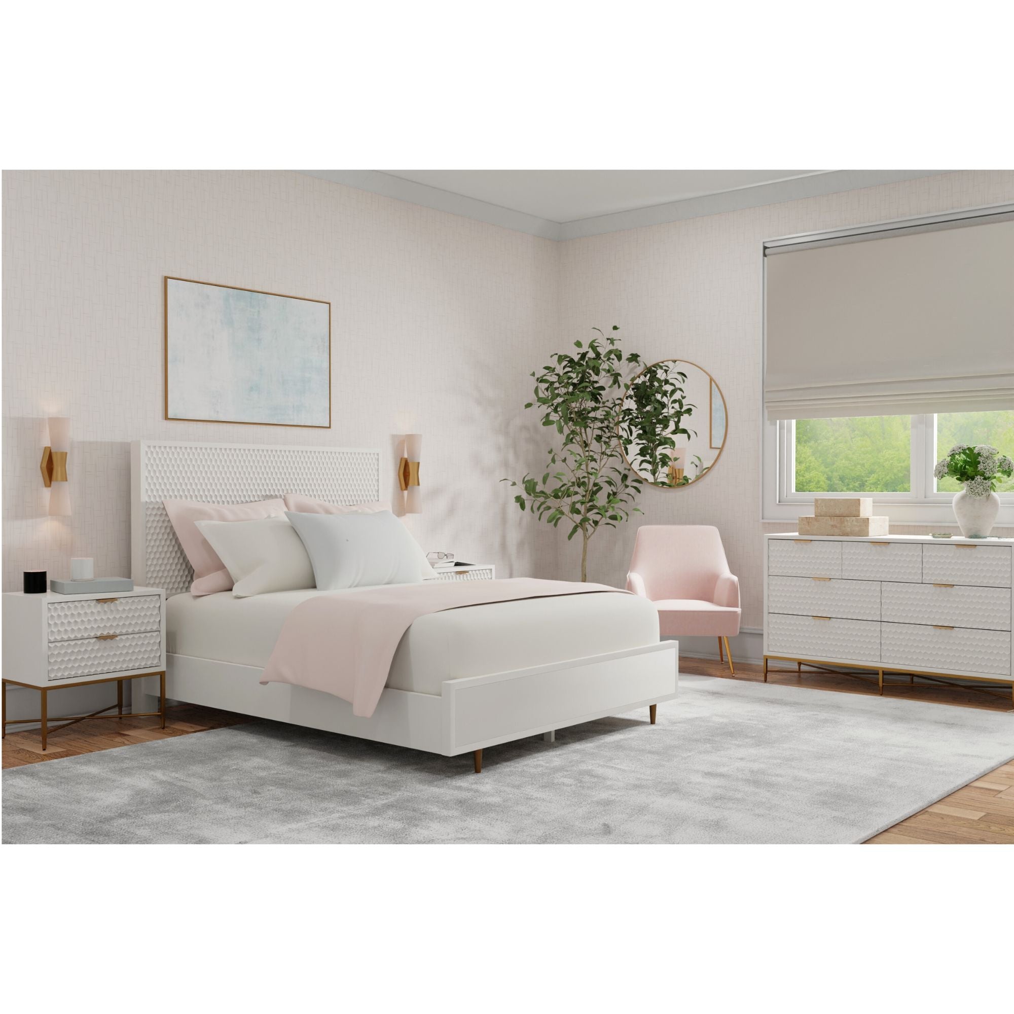 White Pearl 7-Drawer Dresser