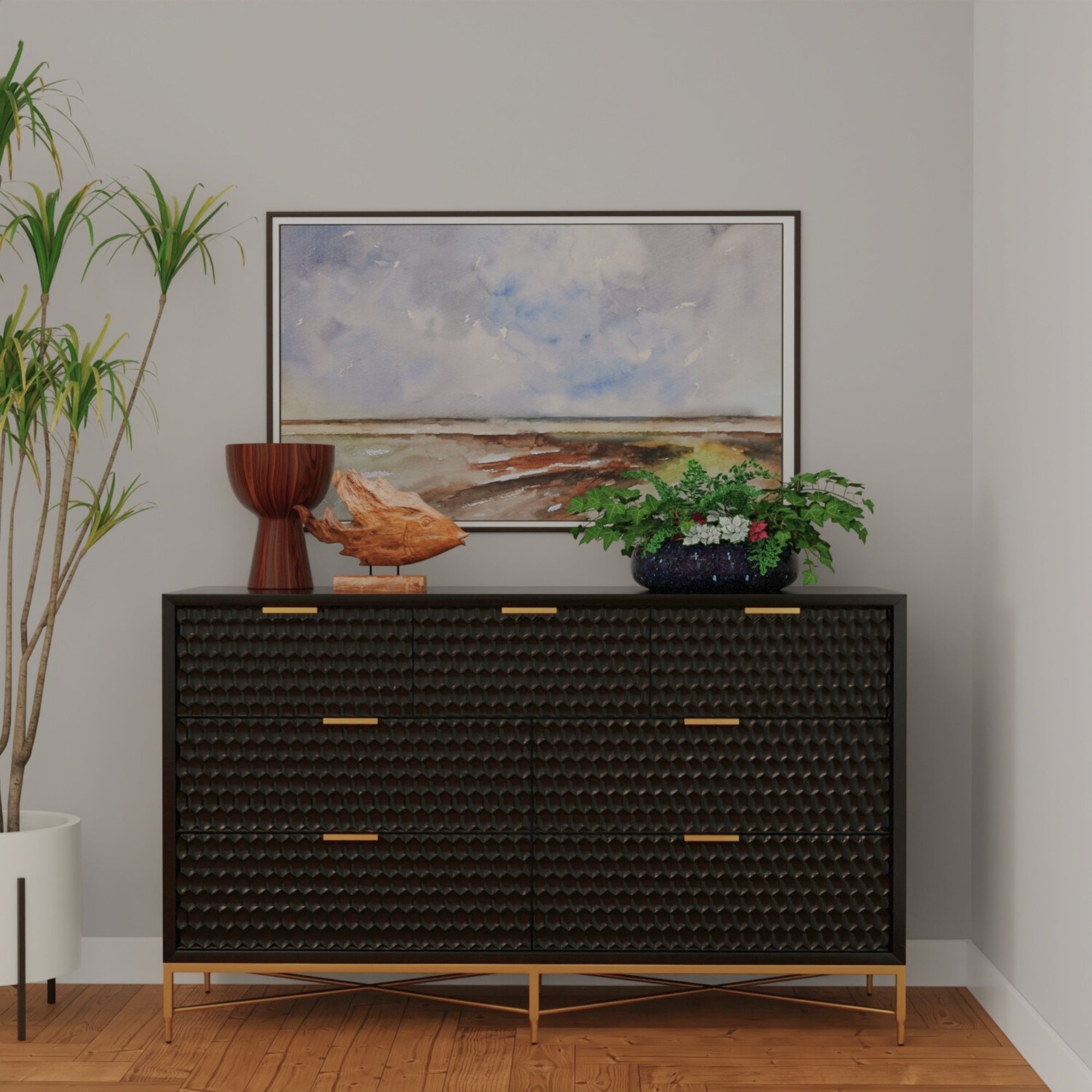 White Pearl 7-Drawer Dresser