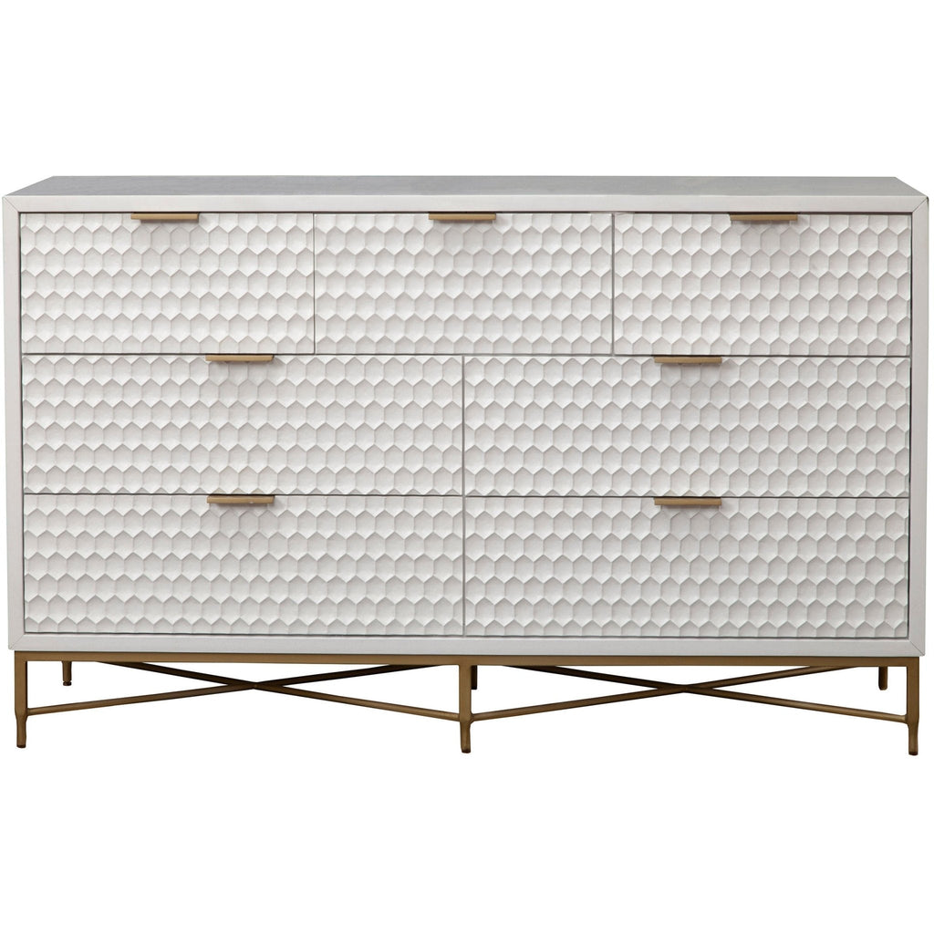 White Pearl 7-Drawer Dresser