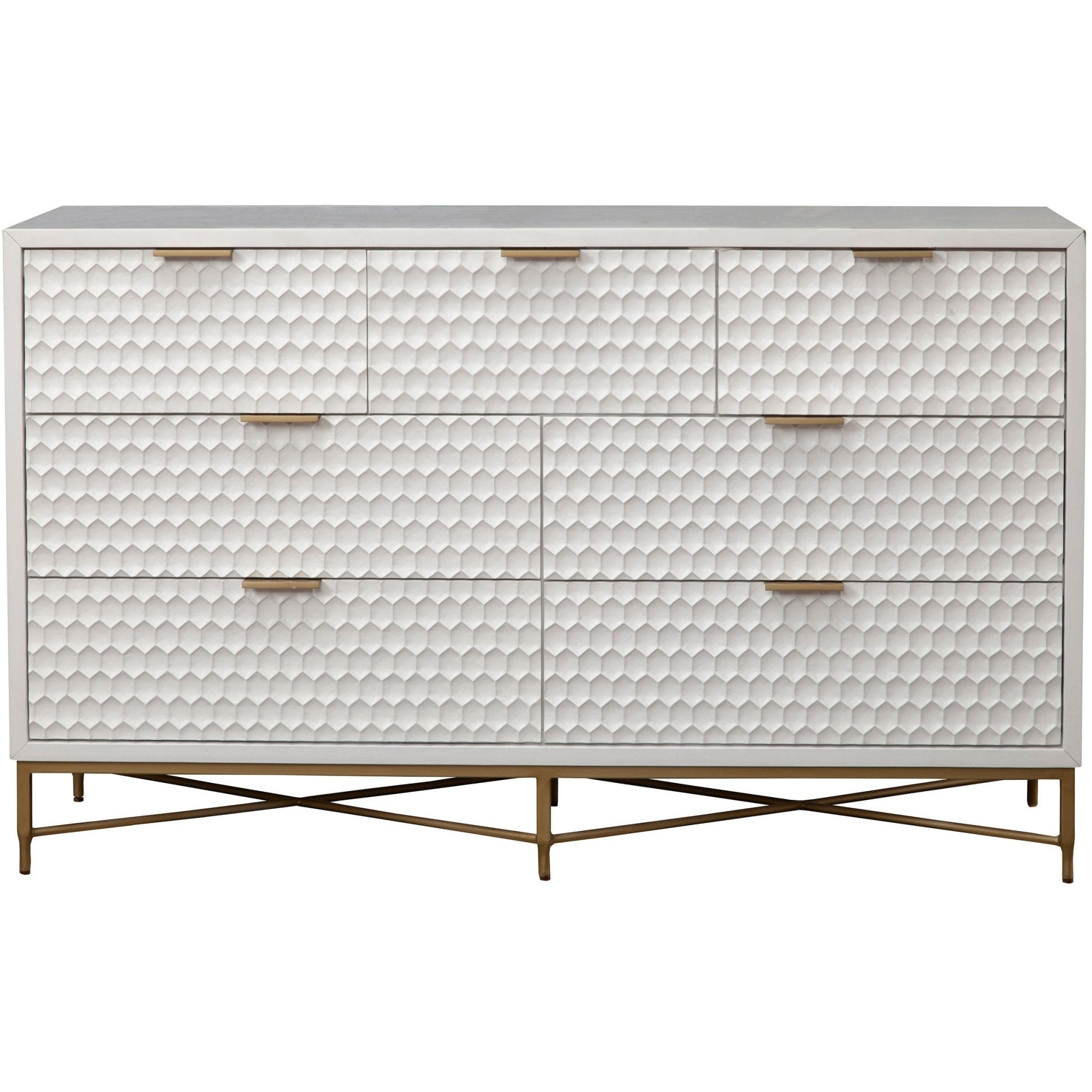 White Pearl 7-Drawer Dresser
