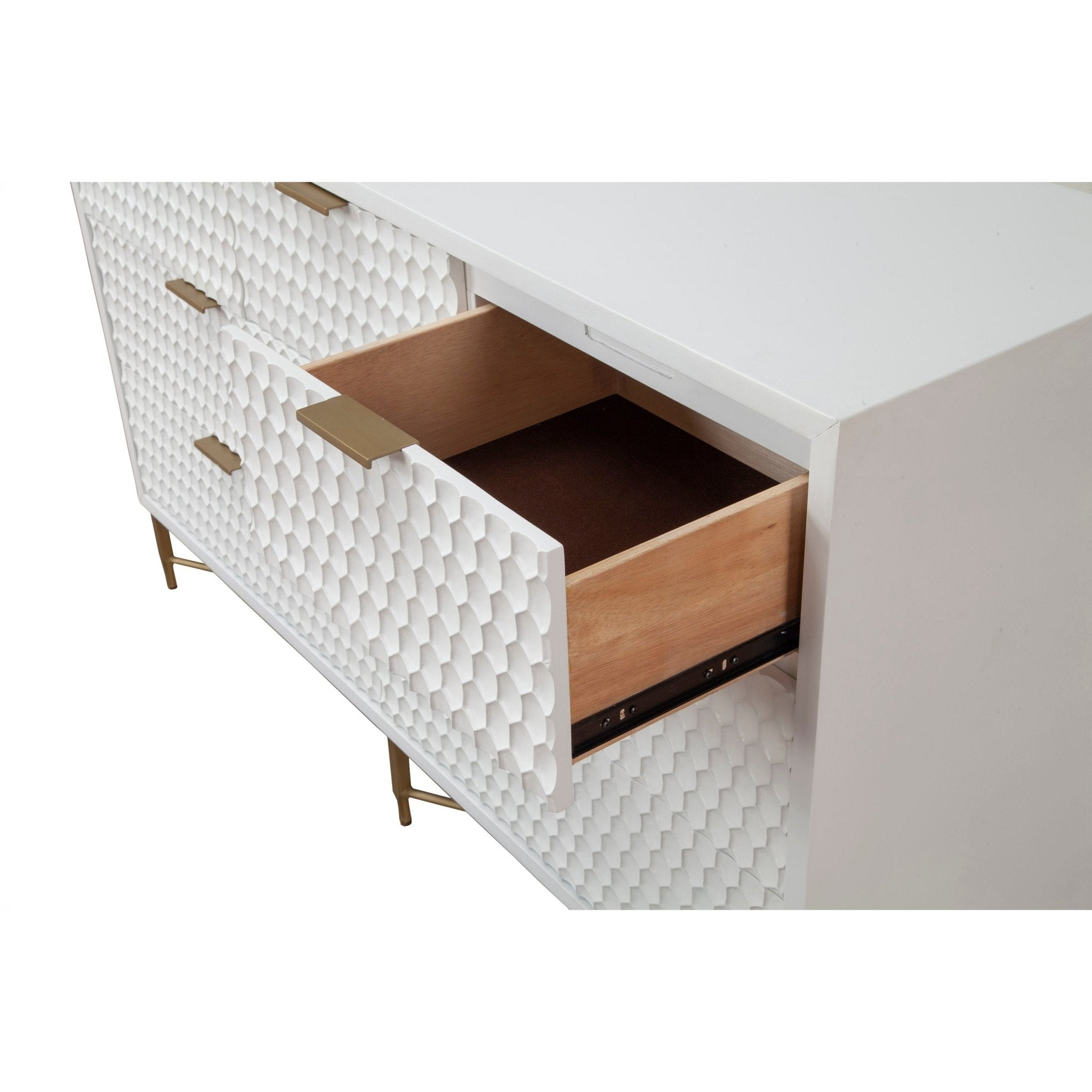 White Pearl 7-Drawer Dresser