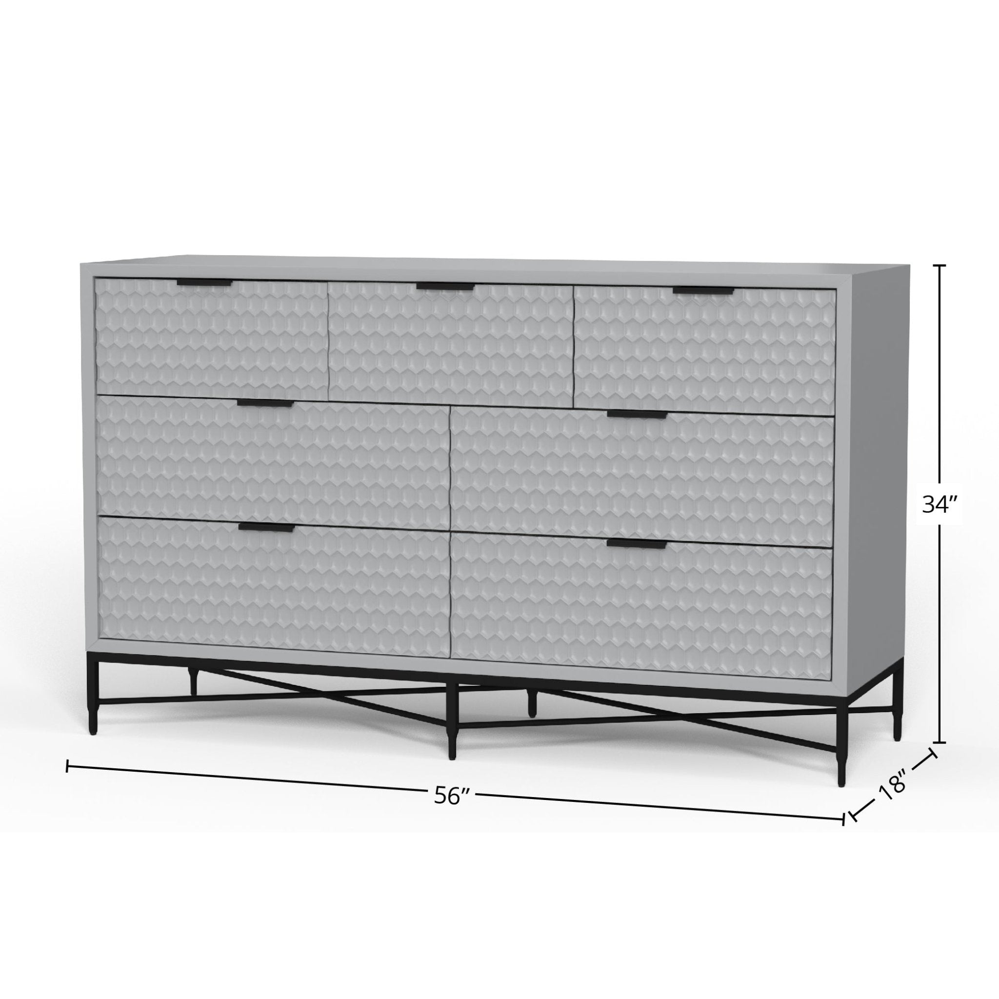 White Pearl 7-Drawer Dresser