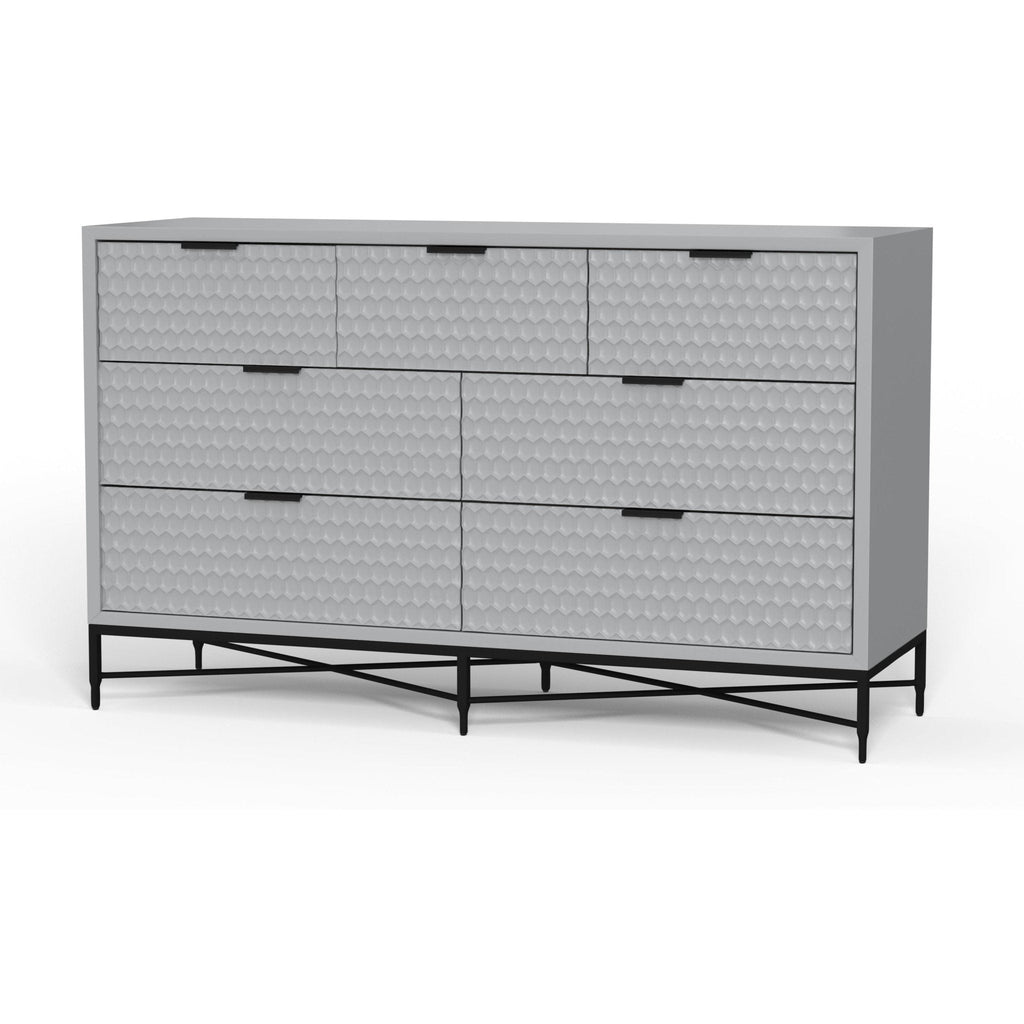 White Pearl 7-Drawer Dresser