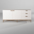White Pearl TV Console