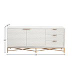 White Pearl TV Console