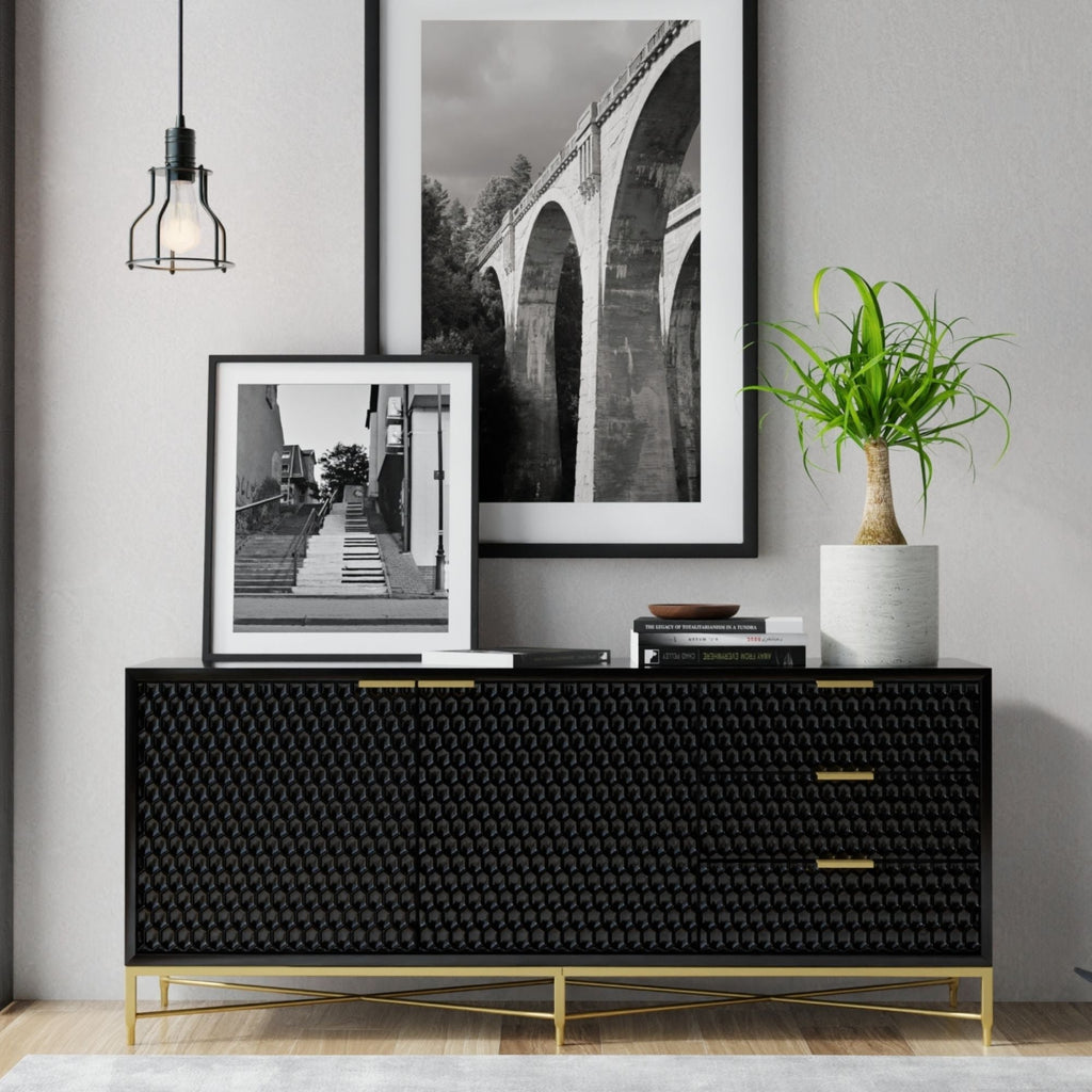 White Pearl TV Console