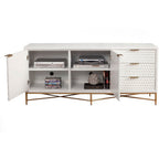 White Pearl TV Console